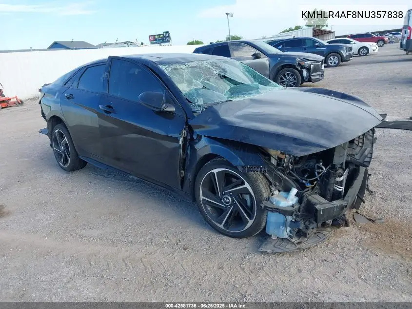2022 Hyundai Elantra N Line VIN: KMHLR4AF8NU357838 Lot: 42581736