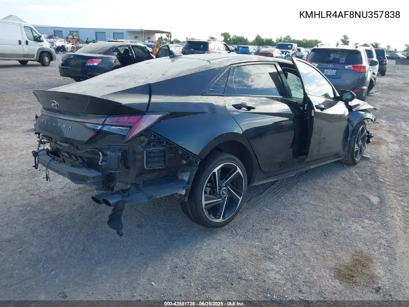 2022 Hyundai Elantra N Line VIN: KMHLR4AF8NU357838 Lot: 42581736