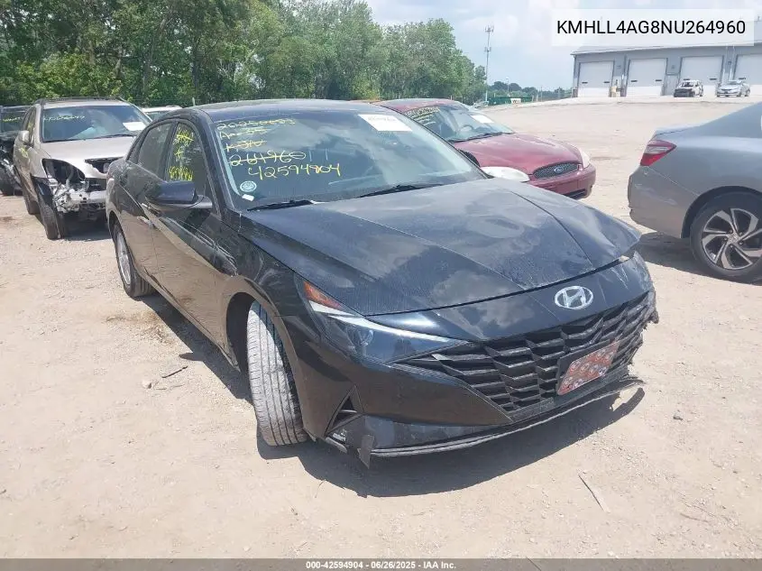 2022 Hyundai Elantra Se VIN: KMHLL4AG8NU264960 Lot: 42594904