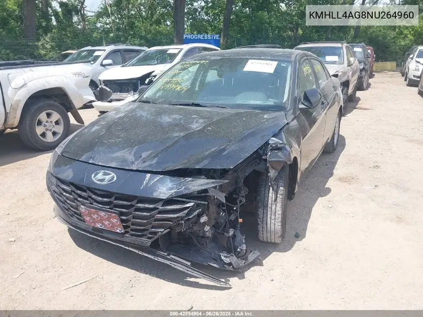 2022 Hyundai Elantra Se VIN: KMHLL4AG8NU264960 Lot: 42594904