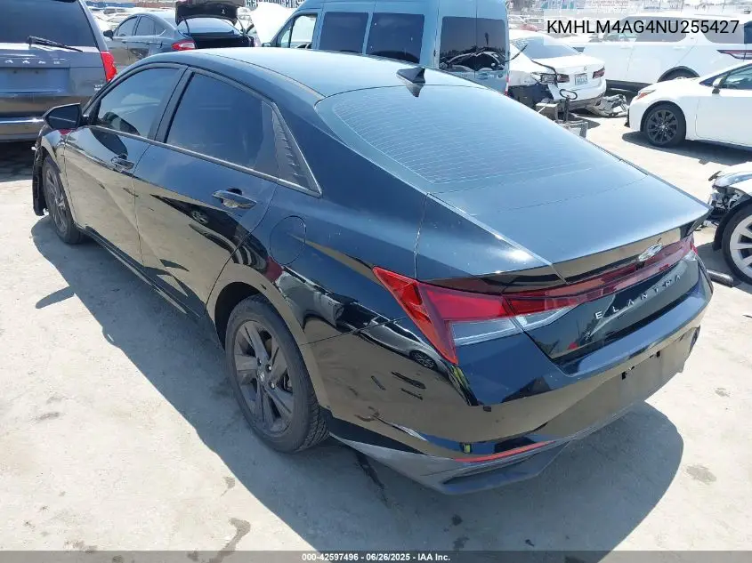 2022 Hyundai Elantra Sel VIN: KMHLM4AG4NU255427 Lot: 42597496
