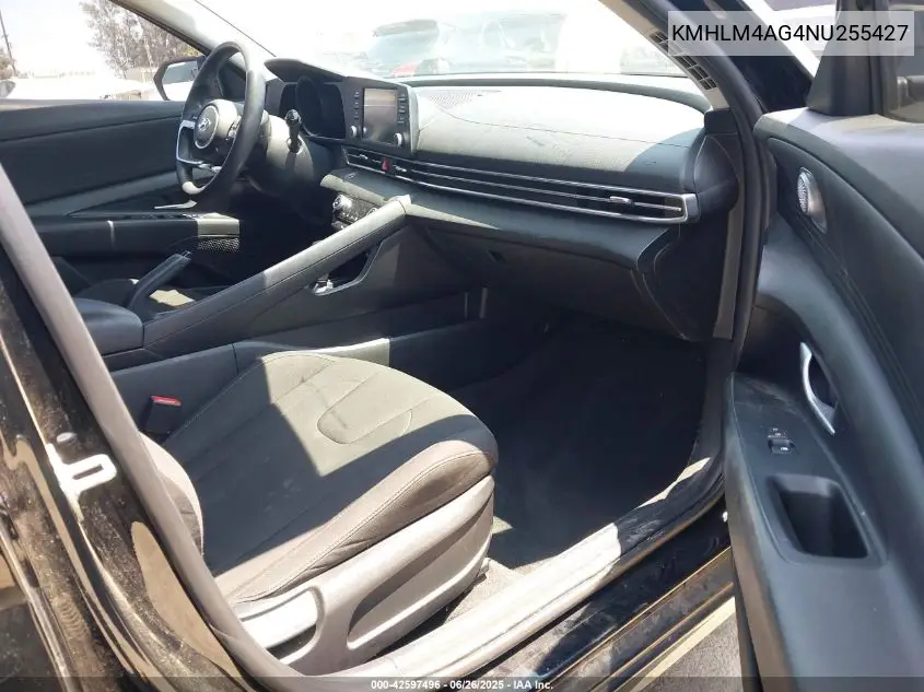 2022 Hyundai Elantra Sel VIN: KMHLM4AG4NU255427 Lot: 42597496
