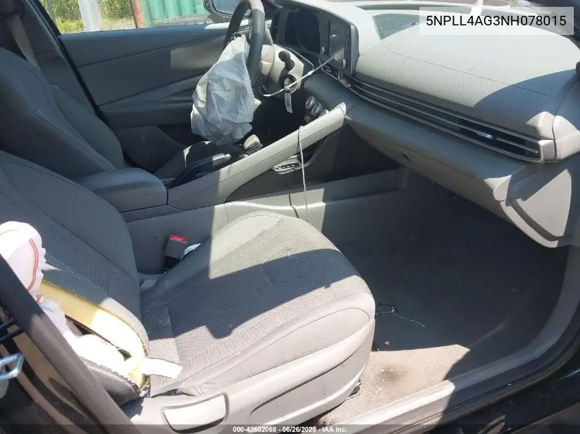 2022 Hyundai Elantra Se VIN: 5NPLL4AG3NH078015 Lot: 42602068