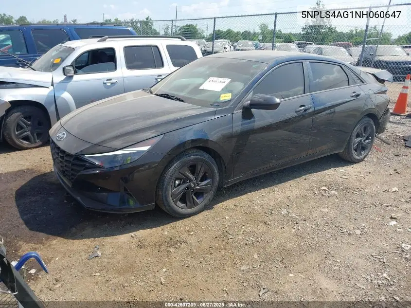 2022 Hyundai Elantra Sel VIN: 5NPLS4AG1NH060647 Lot: 42607209
