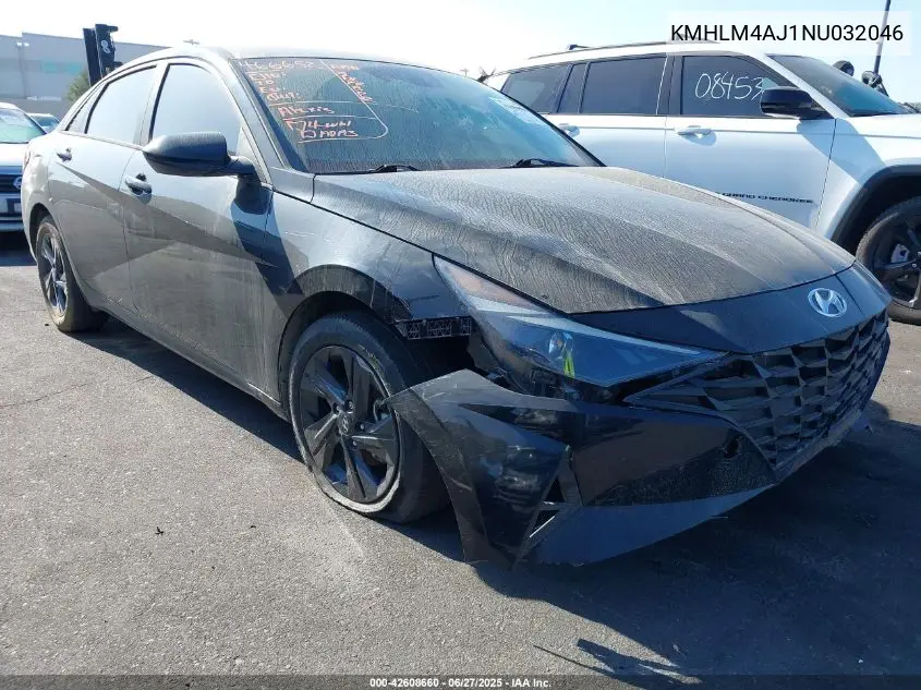 2022 Hyundai Elantra Hybrid Blue VIN: KMHLM4AJ1NU032046 Lot: 42608660