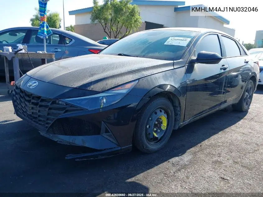 2022 Hyundai Elantra Hybrid Blue VIN: KMHLM4AJ1NU032046 Lot: 42608660