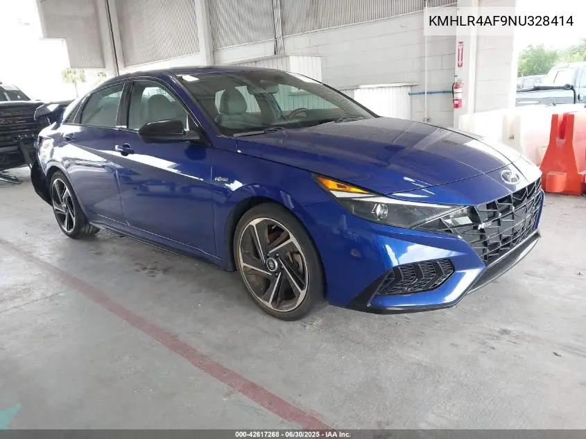 2022 Hyundai Elantra N Line VIN: KMHLR4AF9NU328414 Lot: 42617268