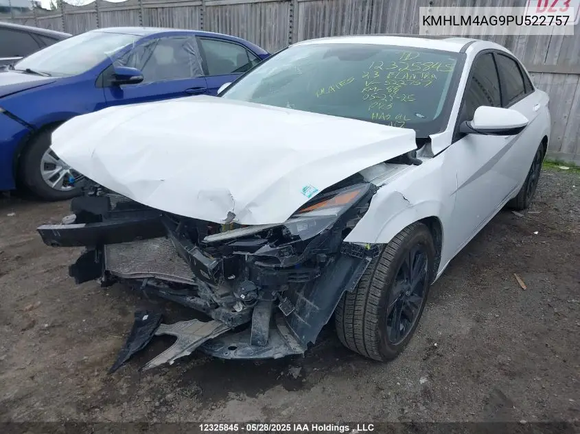 2023 Hyundai Elantra Sel VIN: KMHLM4AG9PU522757 Lot: 12325845