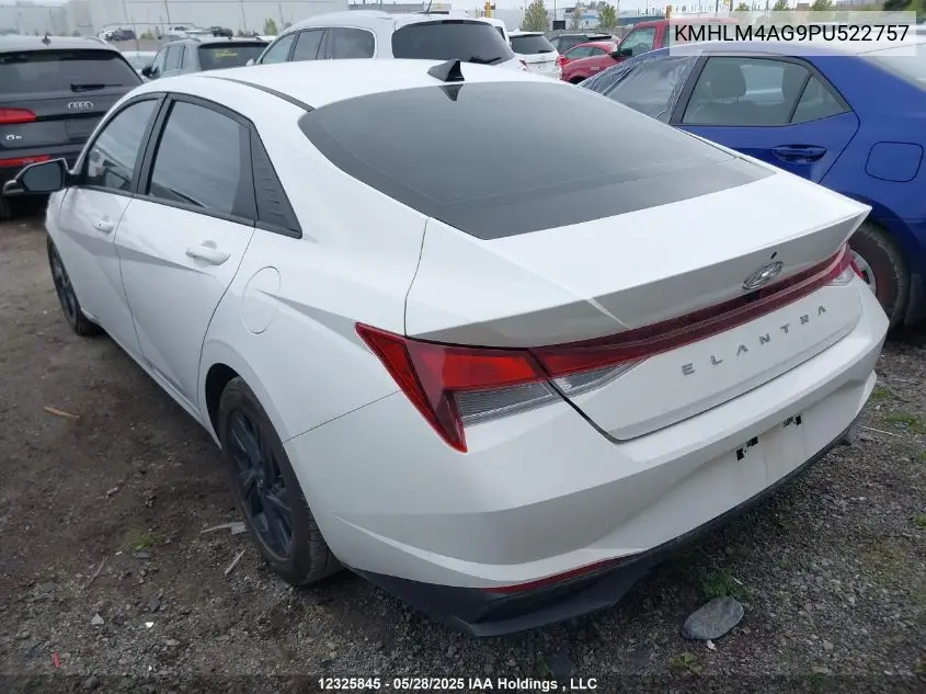 2023 Hyundai Elantra Sel VIN: KMHLM4AG9PU522757 Lot: 12325845