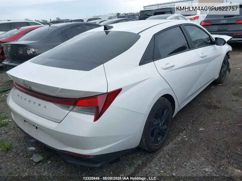 2023 Hyundai Elantra Sel VIN: KMHLM4AG9PU522757 Lot: 12325845