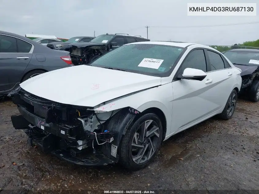 2024 Hyundai Elantra Limited VIN: KMHLP4DG3RU687130 Lot: 41968033
