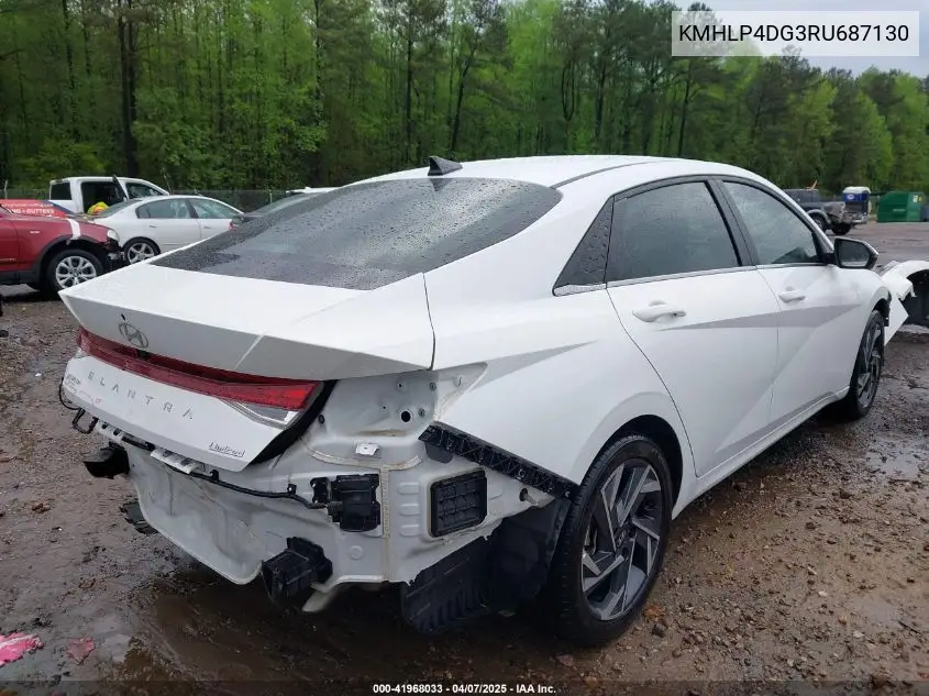 2024 Hyundai Elantra Limited VIN: KMHLP4DG3RU687130 Lot: 41968033