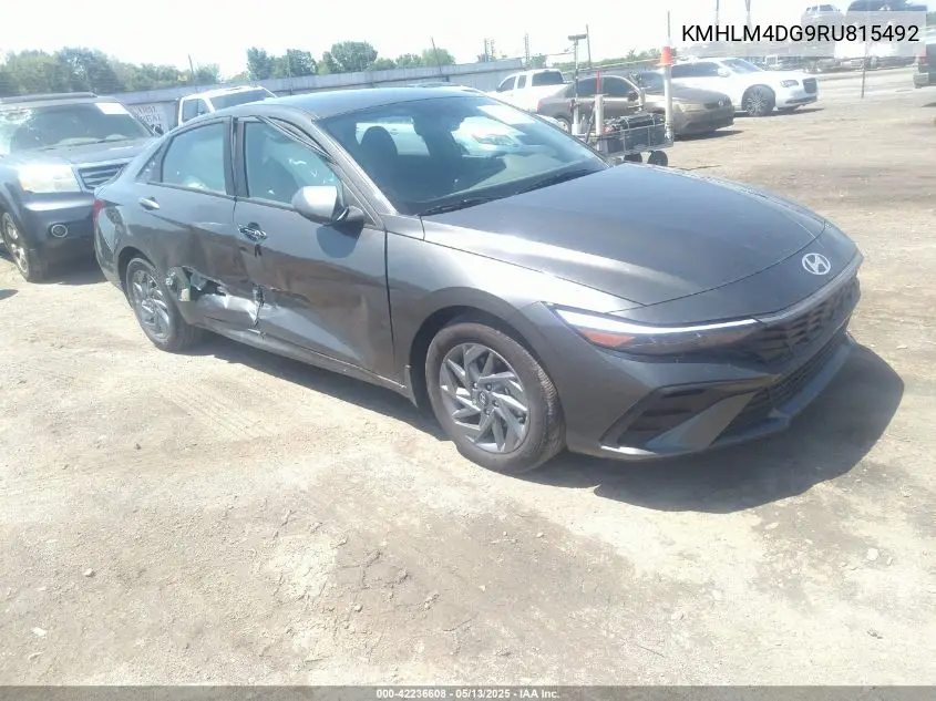 2024 Hyundai Elantra Sel VIN: KMHLM4DG9RU815492 Lot: 42236608