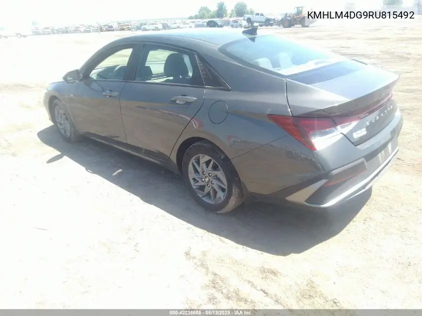 2024 Hyundai Elantra Sel VIN: KMHLM4DG9RU815492 Lot: 42236608