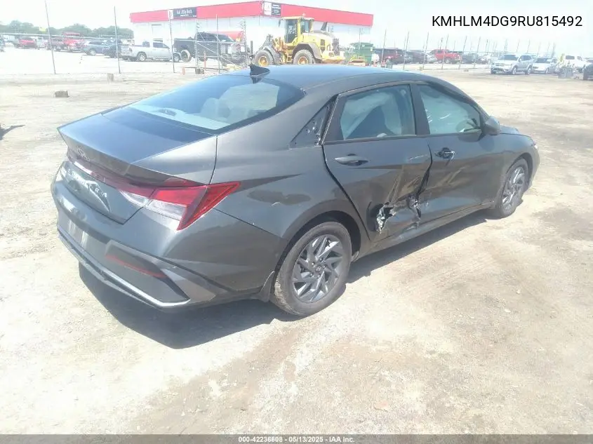 2024 Hyundai Elantra Sel VIN: KMHLM4DG9RU815492 Lot: 42236608