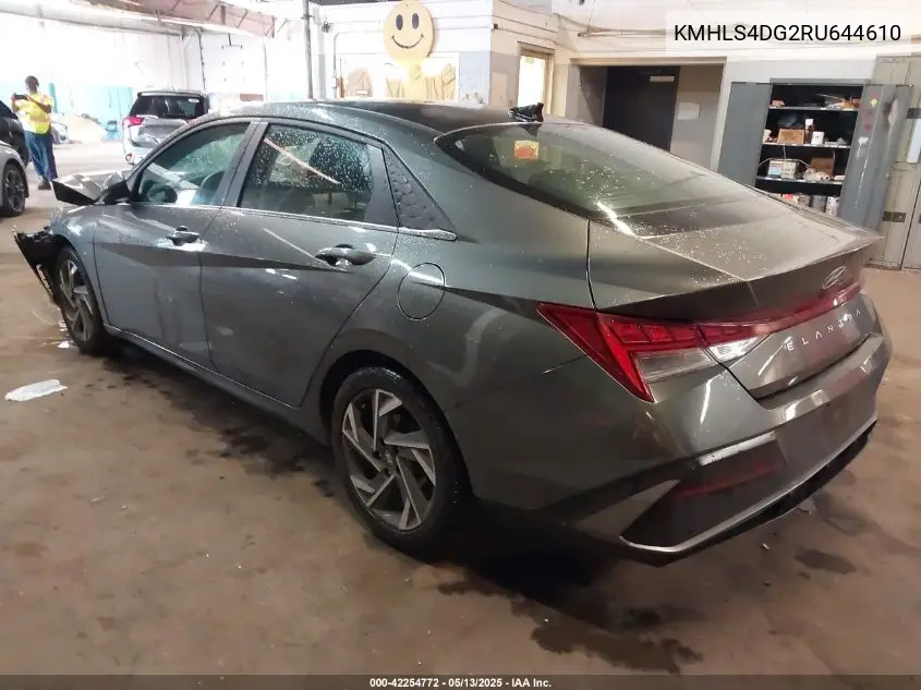2024 Hyundai Elantra Sel VIN: KMHLS4DG2RU644610 Lot: 42254772