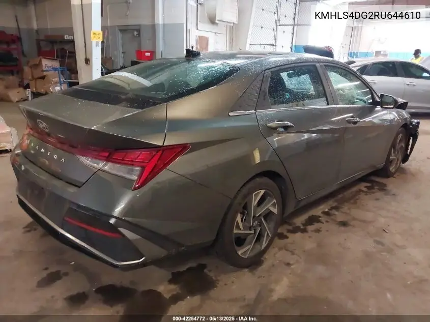 2024 Hyundai Elantra Sel VIN: KMHLS4DG2RU644610 Lot: 42254772