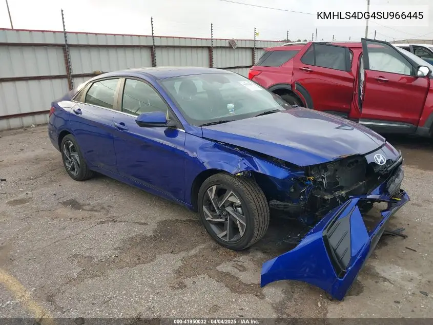 kmhls4dg4su966445 KMHLS4DG4SU966445 2025 Hyundai Elantra Sel Convenience