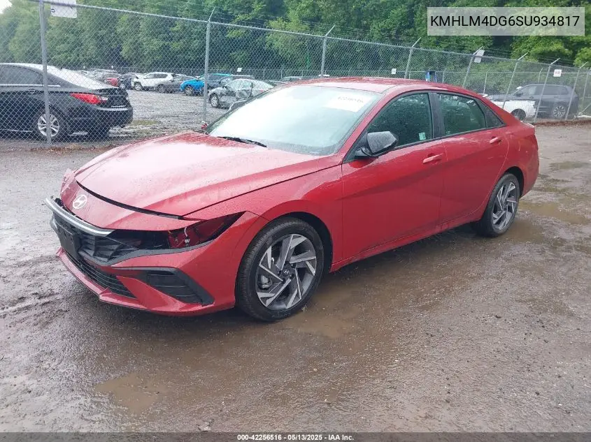 2025 Hyundai Elantra Sel Sport VIN: KMHLM4DG6SU934817 Lot: 42256516