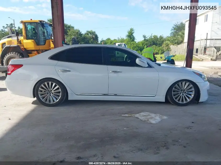 2015 Hyundai Equus Ultimate VIN: KMHGH4JHXFU093545 Lot: 42572274