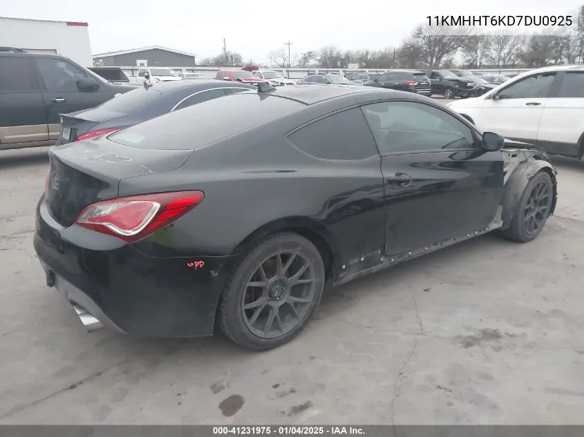 2013 Hyundai Genesis Coupe 2.0T Premium VIN: 11KMHHT6KD7DU0925 Lot: 41231975