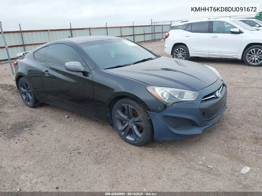 2013 Hyundai Genesis 2.0T VIN: KMHHT6KD8DU091672 Lot: 42540590