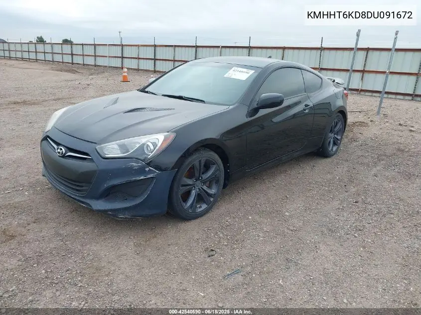 2013 Hyundai Genesis 2.0T VIN: KMHHT6KD8DU091672 Lot: 42540590