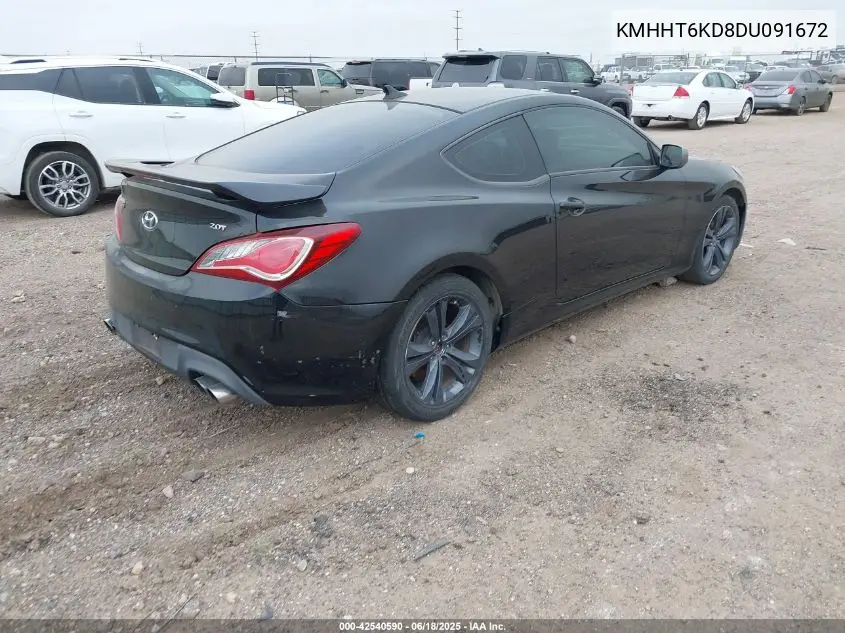 2013 Hyundai Genesis 2.0T VIN: KMHHT6KD8DU091672 Lot: 42540590