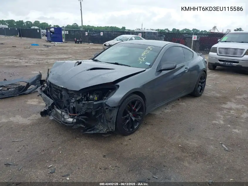 2014 Hyundai Genesis 2.0T VIN: KMHHT6KD3EU115586 Lot: 42492129