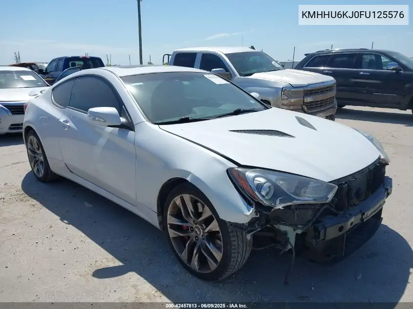 2015 Hyundai Genesis Coupe 3.8 Ultimate VIN: KMHHU6KJ0FU125576 Lot: 42457813