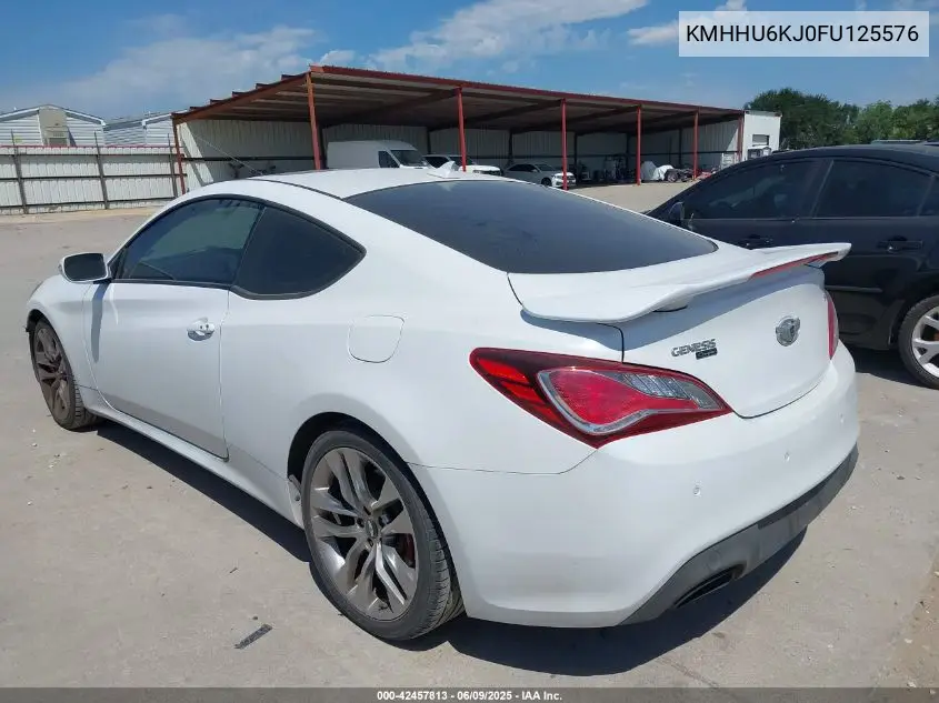 2015 Hyundai Genesis Coupe 3.8 Ultimate VIN: KMHHU6KJ0FU125576 Lot: 42457813