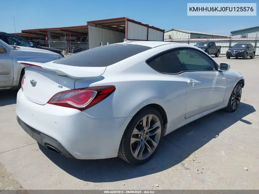 2015 Hyundai Genesis Coupe 3.8 Ultimate VIN: KMHHU6KJ0FU125576 Lot: 42457813