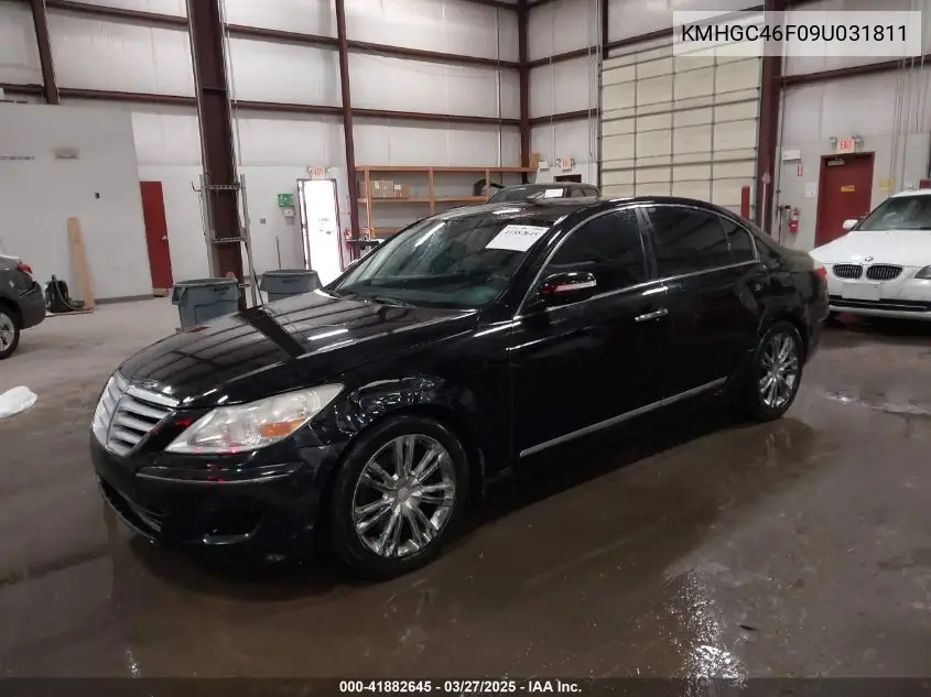 2009 Hyundai Genesis 4.6 VIN: KMHGC46F09U031811 Lot: 41882645