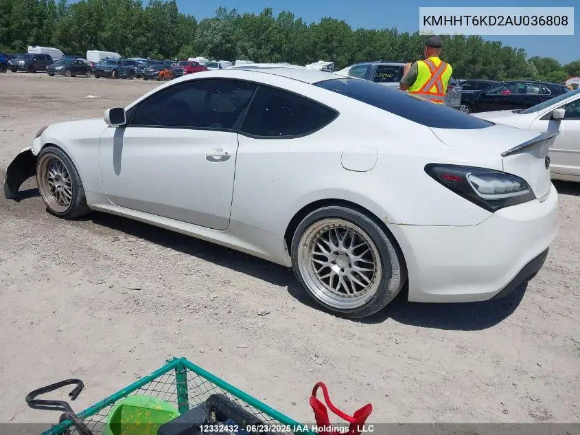 2010 Hyundai Genesis 2.0T Premium VIN: KMHHT6KD2AU036808 Lot: 12332432