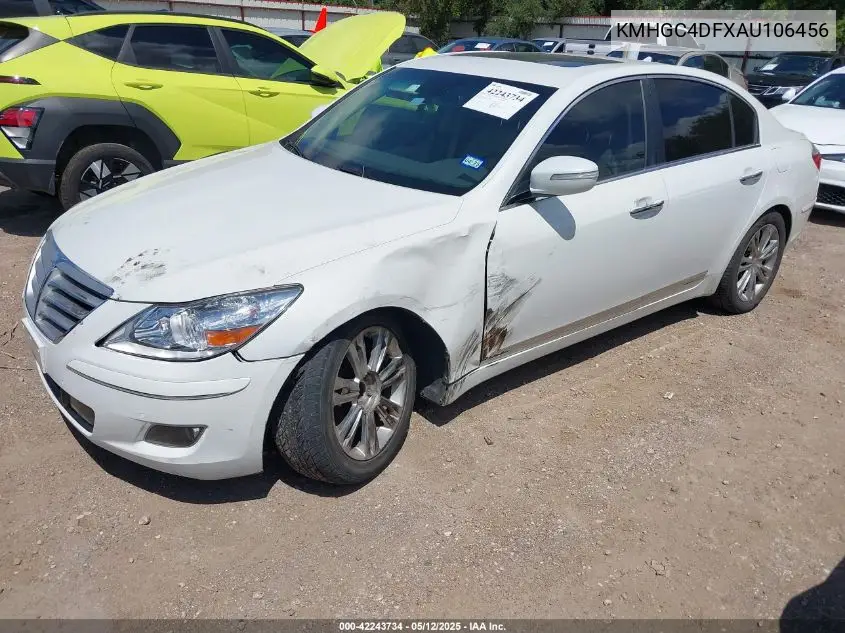 2010 Hyundai Genesis 4.6 VIN: KMHGC4DFXAU106456 Lot: 42243734