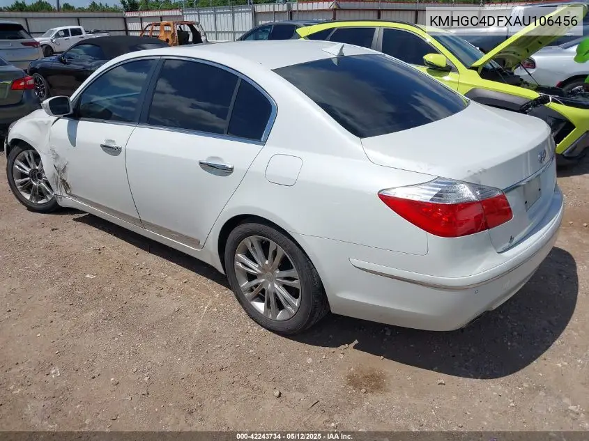 2010 Hyundai Genesis 4.6 VIN: KMHGC4DFXAU106456 Lot: 42243734