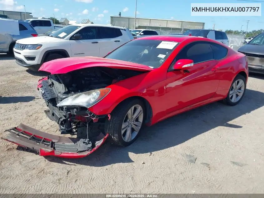 2010 Hyundai Genesis 3.8 Grand Touring VIN: KMHHU6KHXAU007797 Lot: 42589215