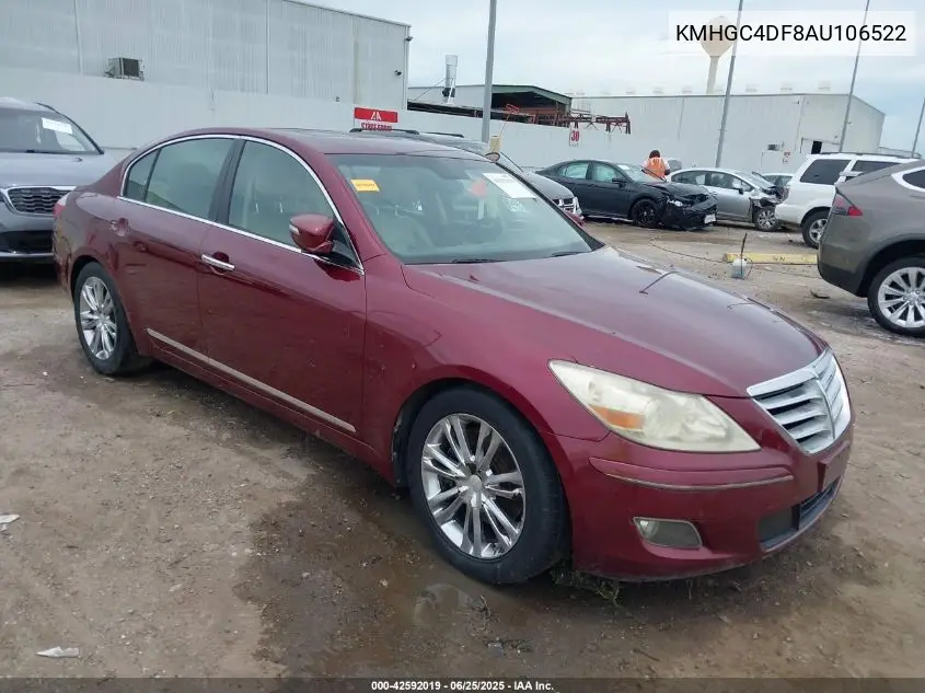 2010 Hyundai Genesis 4.6 VIN: KMHGC4DF8AU106522 Lot: 42592019