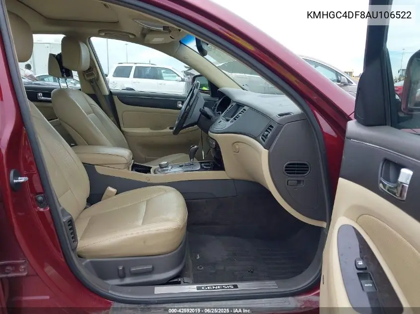 2010 Hyundai Genesis 4.6 VIN: KMHGC4DF8AU106522 Lot: 42592019
