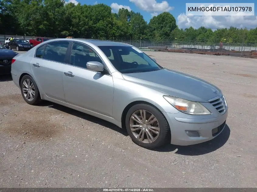 2010 Hyundai Genesis 4.6 VIN: KMHGC4DF1AU107978 Lot: 42701070