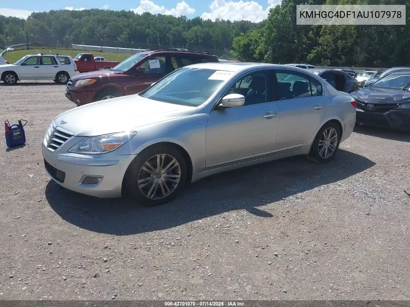 2010 Hyundai Genesis 4.6 VIN: KMHGC4DF1AU107978 Lot: 42701070