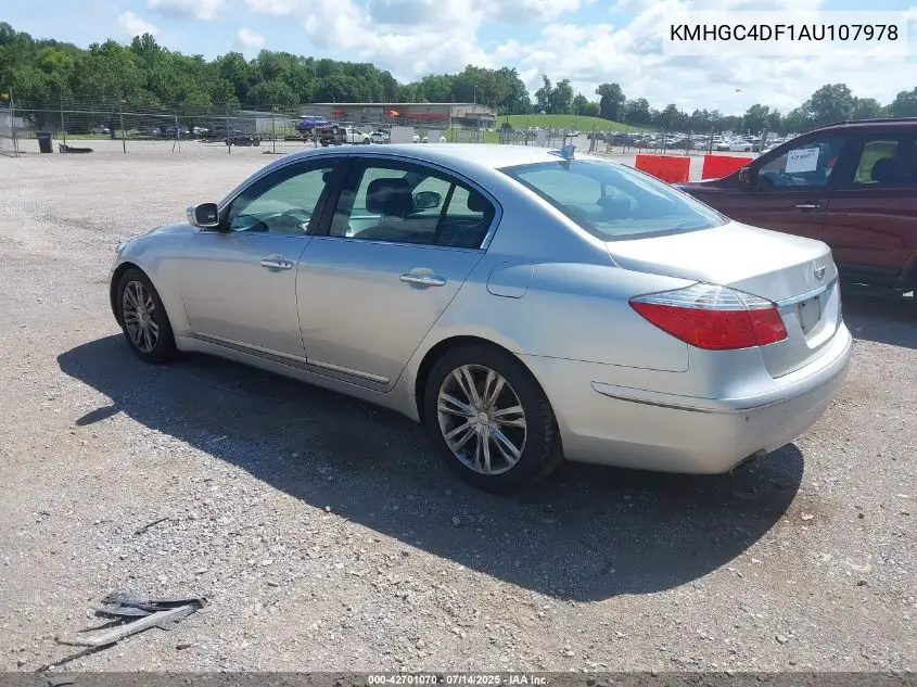 2010 Hyundai Genesis 4.6 VIN: KMHGC4DF1AU107978 Lot: 42701070