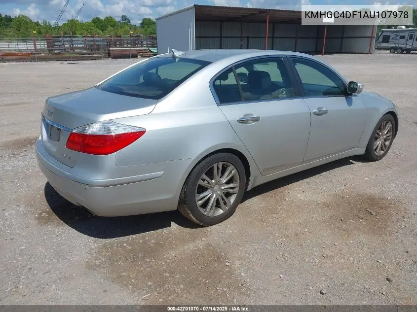 2010 Hyundai Genesis 4.6 VIN: KMHGC4DF1AU107978 Lot: 42701070