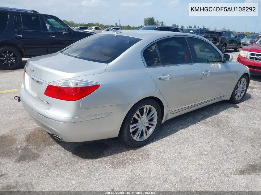 2010 Hyundai Genesis 4.6 VIN: KMHGC4DF5AU108292 Lot: 42729201