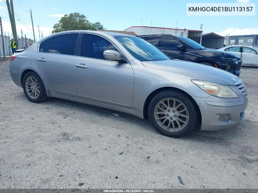 2011 Hyundai Genesis 3.8 VIN: KMHGC4DE1BU113157 Lot: 42263254
