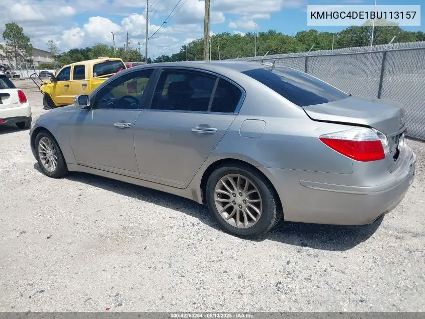 2011 Hyundai Genesis 3.8 VIN: KMHGC4DE1BU113157 Lot: 42263254