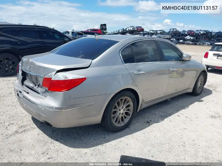 2011 Hyundai Genesis 3.8 VIN: KMHGC4DE1BU113157 Lot: 42263254