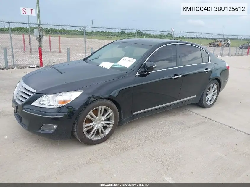 2011 Hyundai Genesis 4.6 VIN: KMHGC4DF3BU125612 Lot: 42608655