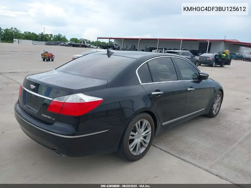 2011 Hyundai Genesis 4.6 VIN: KMHGC4DF3BU125612 Lot: 42608655