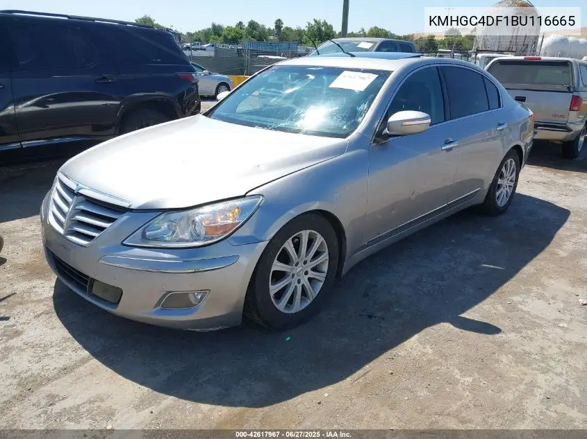 2011 Hyundai Genesis 4.6 VIN: KMHGC4DF1BU116665 Lot: 42617967